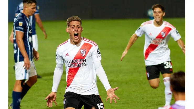 Federico Girotti of River Plate celebrates after scoring against Godoy Cruz (Getty).