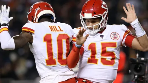 Tyreek Hill & Patrick Mahomes. (Getty)