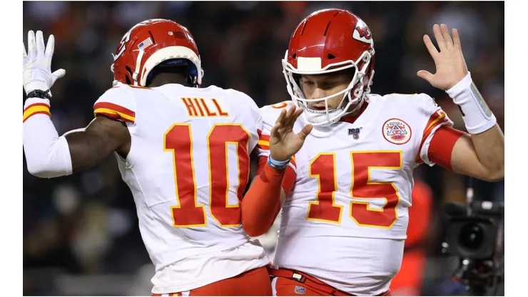 Tyreek Hill & Patrick Mahomes. (Getty)