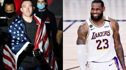 Colby Covington (left) & LeBron James. (Getty)