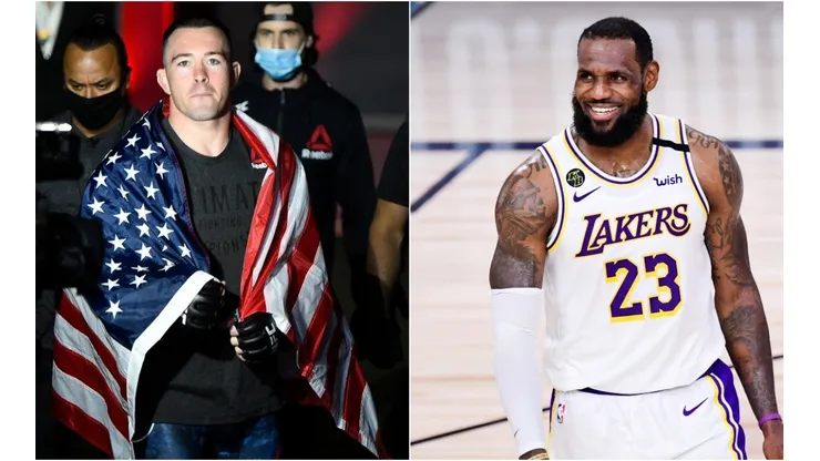 Colby Covington (left) & LeBron James. (Getty)