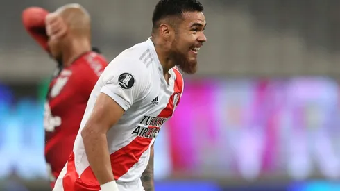 Paulo Díaz of River Plate celebrates after scoring against Athletico Paranaense in the Copa Libertadores 2020 (Getty).