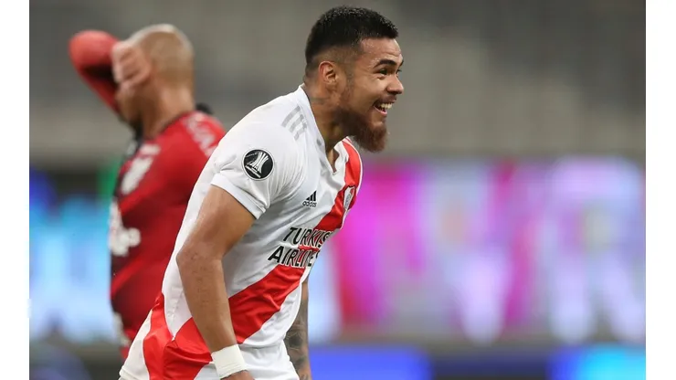 Paulo Díaz of River Plate celebrates after scoring against Athletico Paranaense in the Copa Libertadores 2020 (Getty).