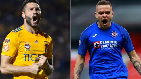 Andre-Pierre Gignac of Tigres (left) and Jonathan Rodríguez of Cruz Azul (Getty).