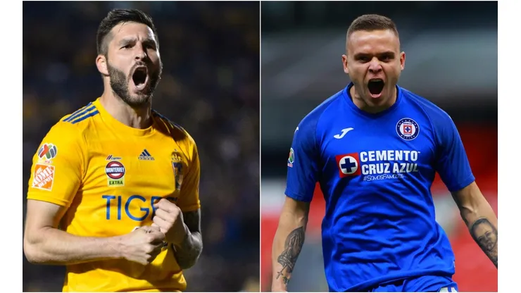 Andre-Pierre Gignac of Tigres (left) and Jonathan Rodríguez of Cruz Azul (Getty).