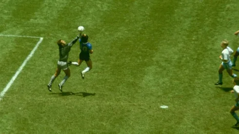 The Hand of God goal by Diego Maradona in the 1986 World Cup.