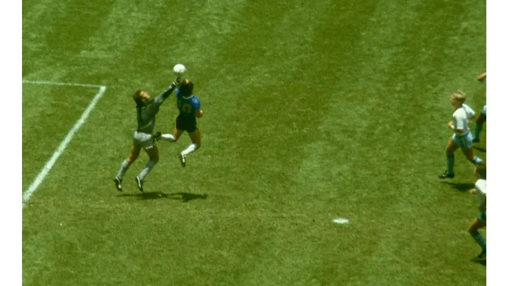 The Hand of God goal by Diego Maradona in the 1986 World Cup.