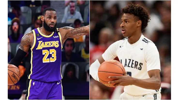 LeBron wants to play with his son Bronny. (Getty)