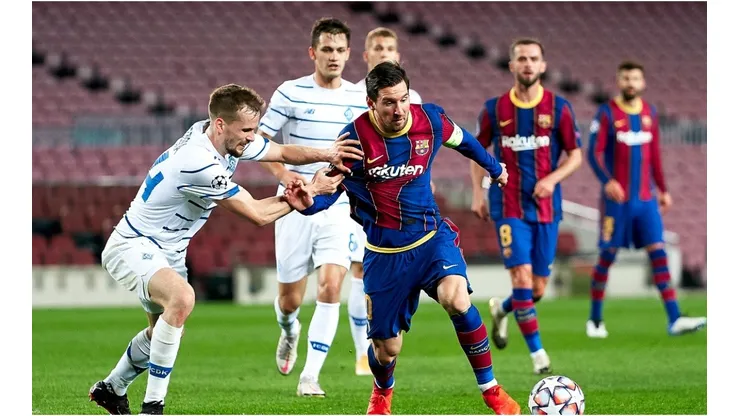 Lionel Messi vs Dynamo Kyiv. (Getty)