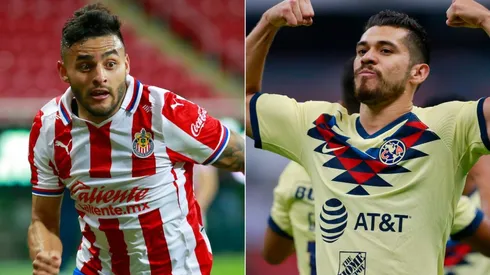 Alexis Vega of Chivas (left) and Henry Martin of América (Getty).