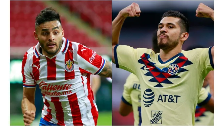 Alexis Vega of Chivas (left) and Henry Martin of América (Getty).