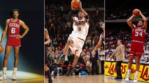 Julius Erving, Allen Iverson, Charles Barkley (Getty)