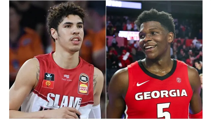 LaMelo Ball (left) and Anthony Edwards. (Getty)