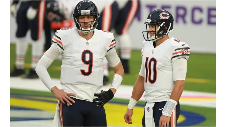 Nick Foles & Mitch Trubisky. (Getty)