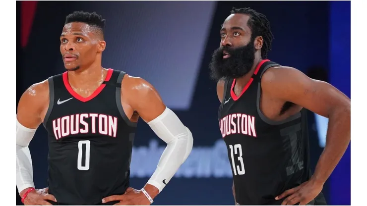 Harden and Westbrook demanded a trade. (Getty)