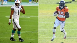 Tua Tagovailoa (left) & Melvin Gordon. (Getty)