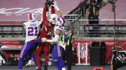 Hopkins made the catch of the year. (Getty)