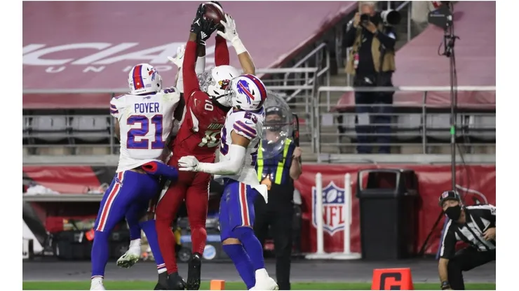 Hopkins made the catch of the year. (Getty)