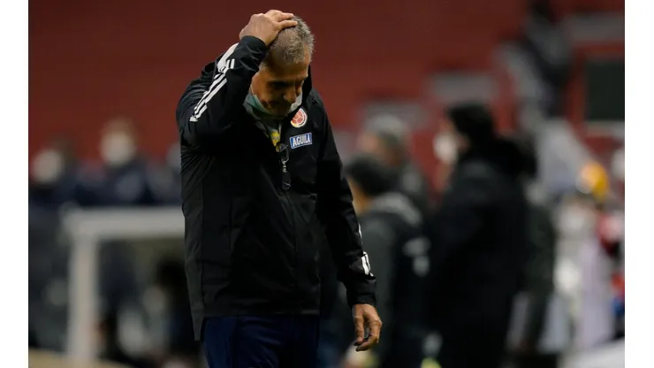 Head coach of Colombia Carlos Queiroz reacts after losing 6-1 to Ecuador (Getty).