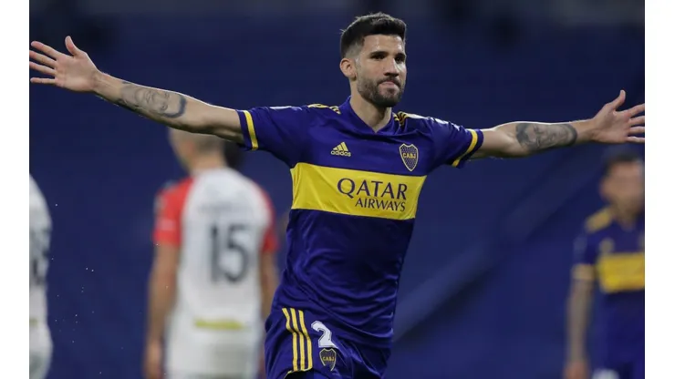 Lisandro López of Boca Juniors celebrates after scoring a goal (Getty).