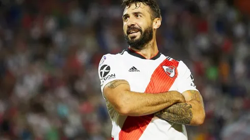 River Plate's Lucas Pratto celebrates after scoring a goal (Getty).