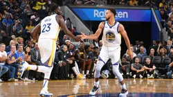 Draymond Green and Stephen Curry. (Getty)