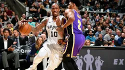 DeRozan dribbling past Lakers' Quinn Cook. (Getty)