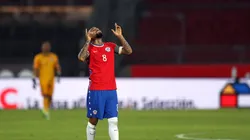 Arturo Vidal celebrates after scoring. (Getty)