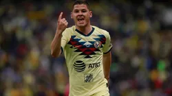 Richard Sánchez of América celebrates after scoring a goal (Getty).