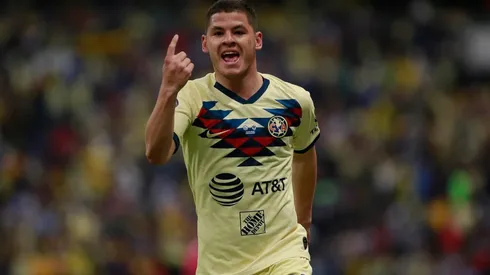 Richard Sánchez of América celebrates after scoring a goal (Getty).