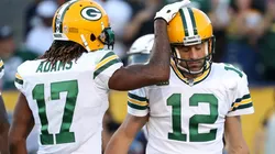Davante Adams and Aaron Rodgers. (Getty)