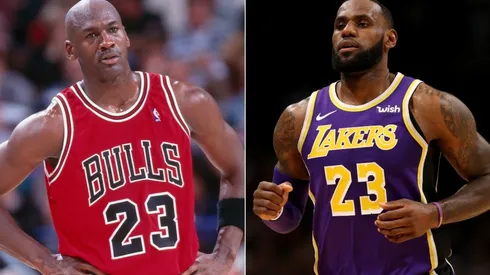 Michael Jordan and LeBron James. (Getty)