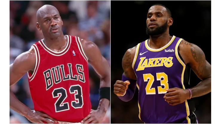 Michael Jordan and LeBron James. (Getty)