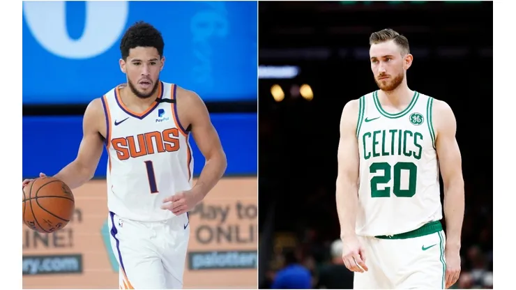 Devin Booker (left) & Gordon Hayward. (Getty)