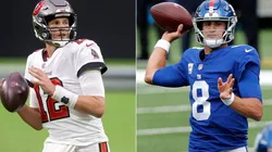 Tom Brady (left) and Daniel Jones. (Getty)