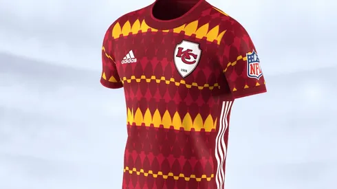 An arrowhead look for the Kansas City Chiefs.