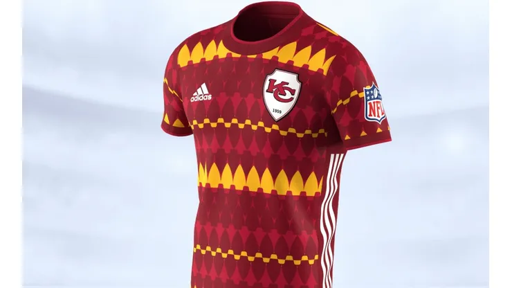 An arrowhead look for the Kansas City Chiefs.