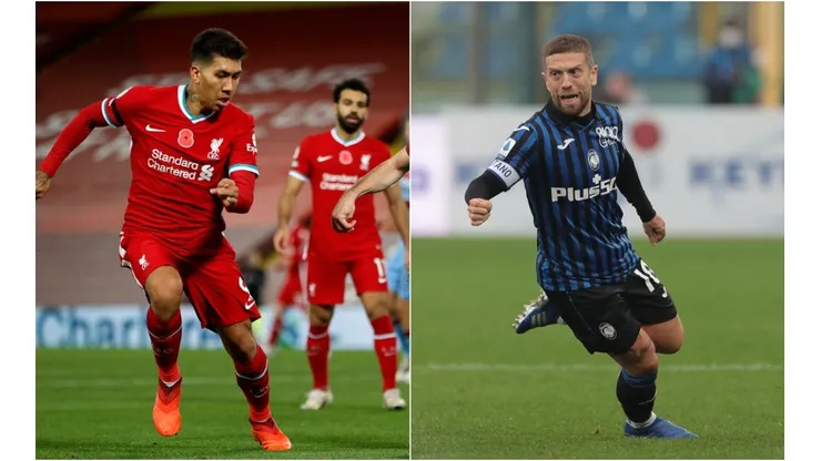 Roberto Firmino (left) and Alejandro Gómez. (Getty)