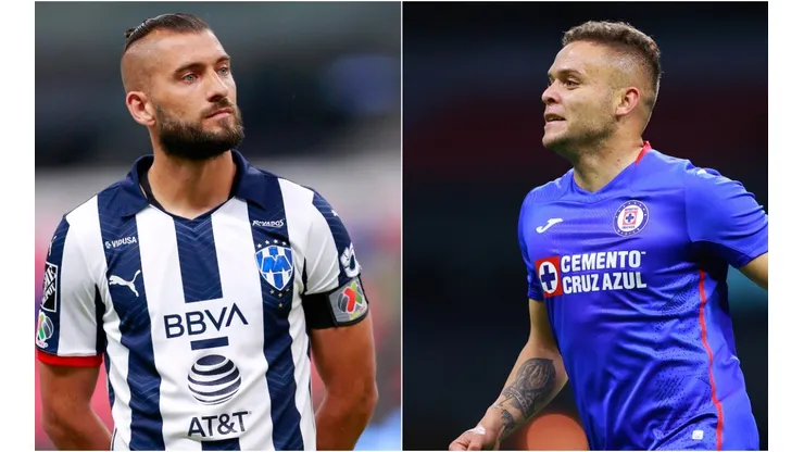 Monterrey's Nicolás Sánchez (left) and Cruz Azul's Jonathan Rodríguez (Getty)