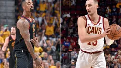 JR Smith and Sam Dekker were teammates in Cleveland. (Getty)