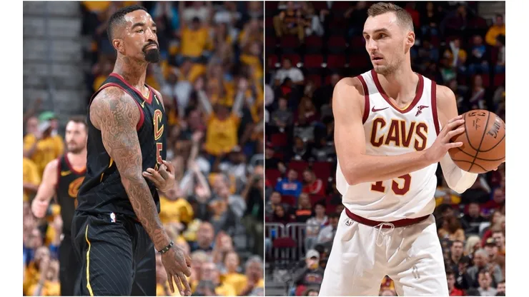 JR Smith and Sam Dekker were teammates in Cleveland. (Getty)