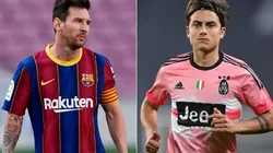 Lionel Messi (left) and Paulo Dybala. (Getty)