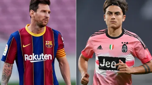 Lionel Messi (left) and Paulo Dybala. (Getty)