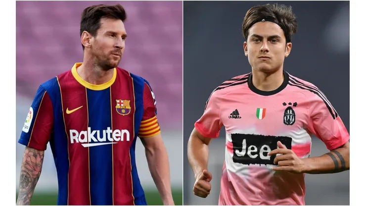 Lionel Messi (left) and Paulo Dybala. (Getty)