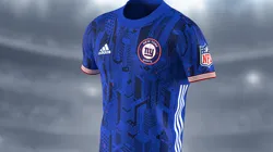 New York Giants city inspired soccer jersey.