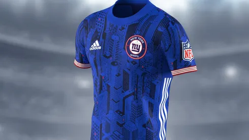 New York Giants city inspired soccer jersey.