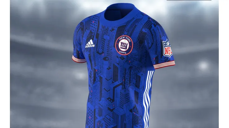 New York Giants city inspired soccer jersey.