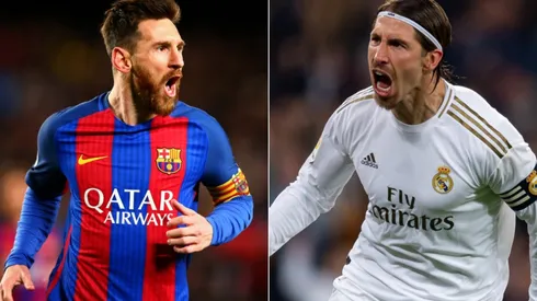 Barcelona's Lionel Messi (left) and Real Madrid's Sergio Ramos (Getty).
