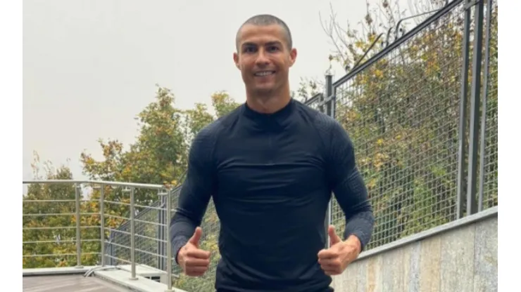 Cristiano Ronaldo's new bald look. (Twitter)