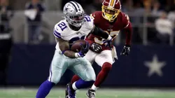 Ezekiel Elliott fumbled twice in his last game. (Getty)